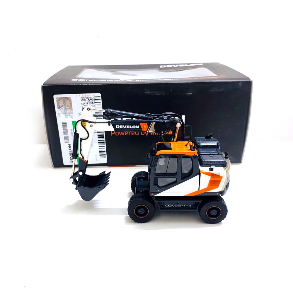 

2 Color 1:50 alloy wheeled excavator, white limited edition, boys' birthday gift, scene decoration, engineering model collection