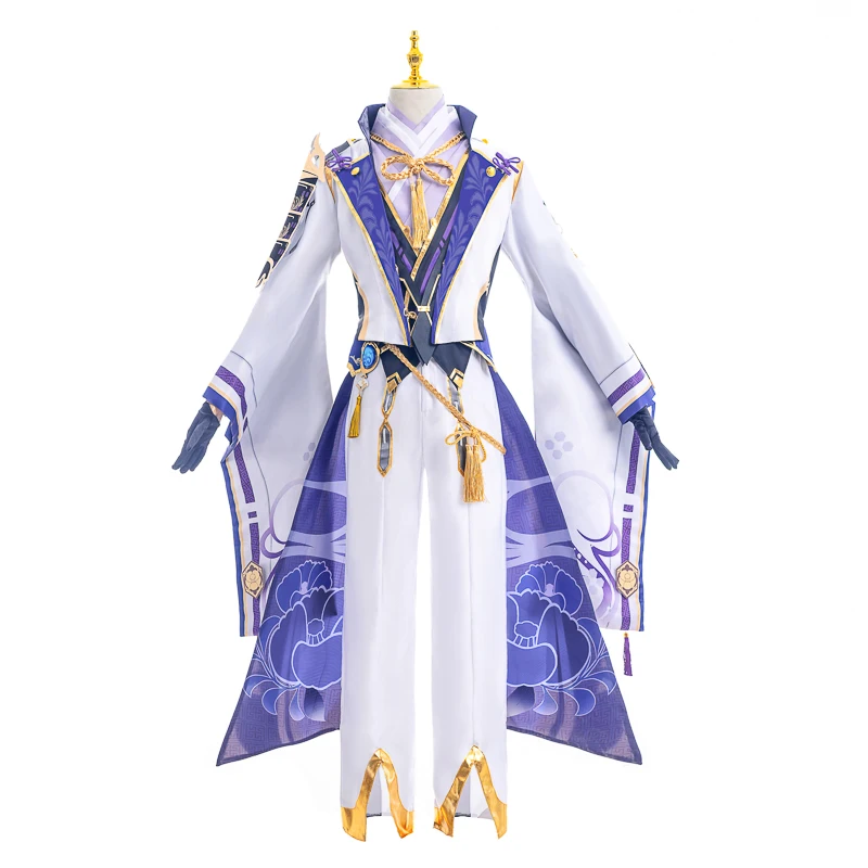 ROLECOS Game Genshin Impact Kamisato Ayato Cosplay Costume Kamisato Ayato Costume Halloween Men Cosplay Costume Full Set