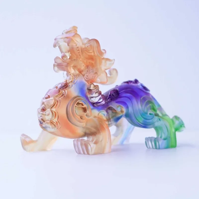 Frosted Pixiu, glazed handicrafts, home desktop ornaments, large-scale moral ornaments