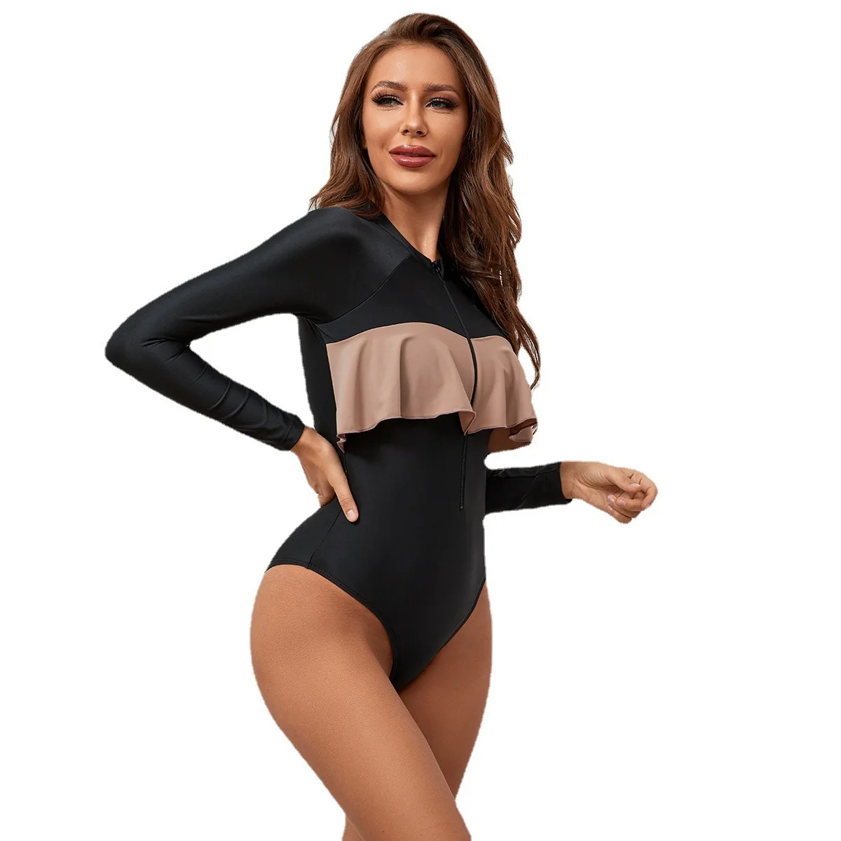 Swimsuits for Hijabis Muslim Swimsuit Sets with Zipper Modest Design Hijabi Swimming Suits for Woman Burkini Islamique Femme