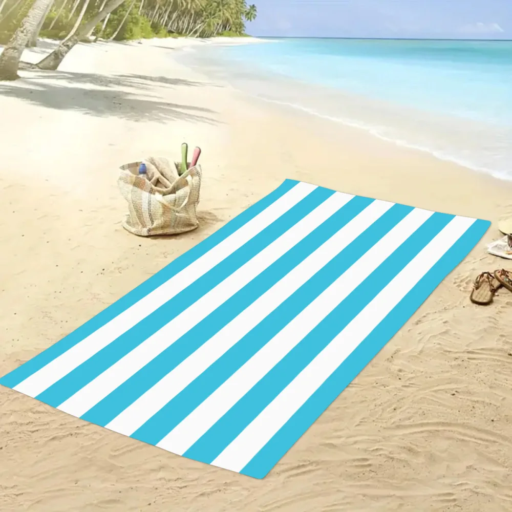 Soft Printed Microfiber Beach Towel Highly Absorbent Quick Dry Shower Bath Sheet Blanket For Outdoor Swimming Pool Holiday Use
