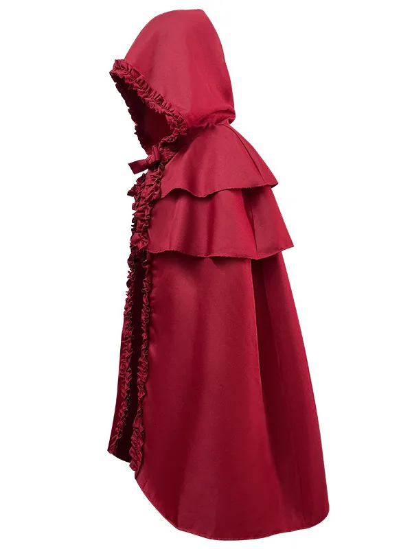 Kostium Czerwonego Kapturka na Halloween, Zestaw Cosplay, Strój do odgrywania ról, Spódnica, Piękny, Jedwabisty Płaszcz, Chiński Strój Tradycyjny