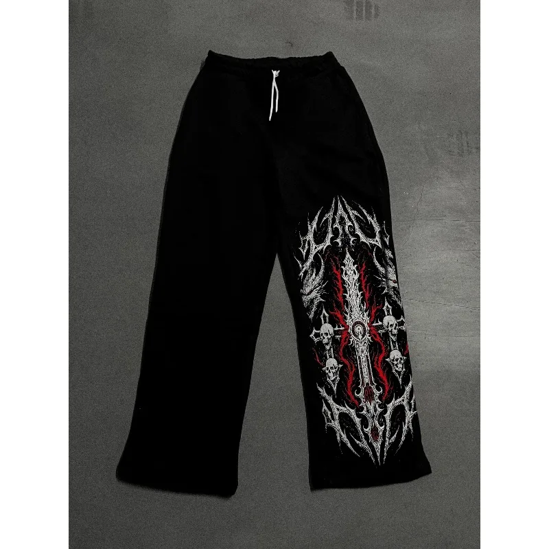 

Модные спортивные брюки с принтом, уличные брюки, повседневная одежда в стиле хип-хоп, брюки Bloodhound