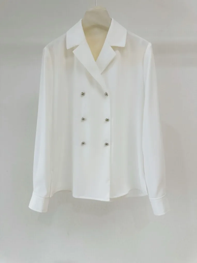 

Повседневная свободная женская рубашка в корейском стиле из дышащего хлопка с двубортным воротником-стойкой, стройнящая, удобная, летняя новинка