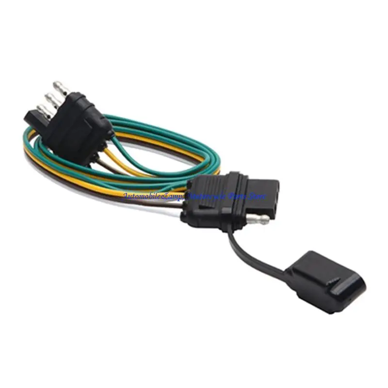 H7BD Quick Install Waterproof 4 Way Trailer Socket Adapter Strong ABS Housing Strong 4 Poles Trailer Extension Cable 81cm