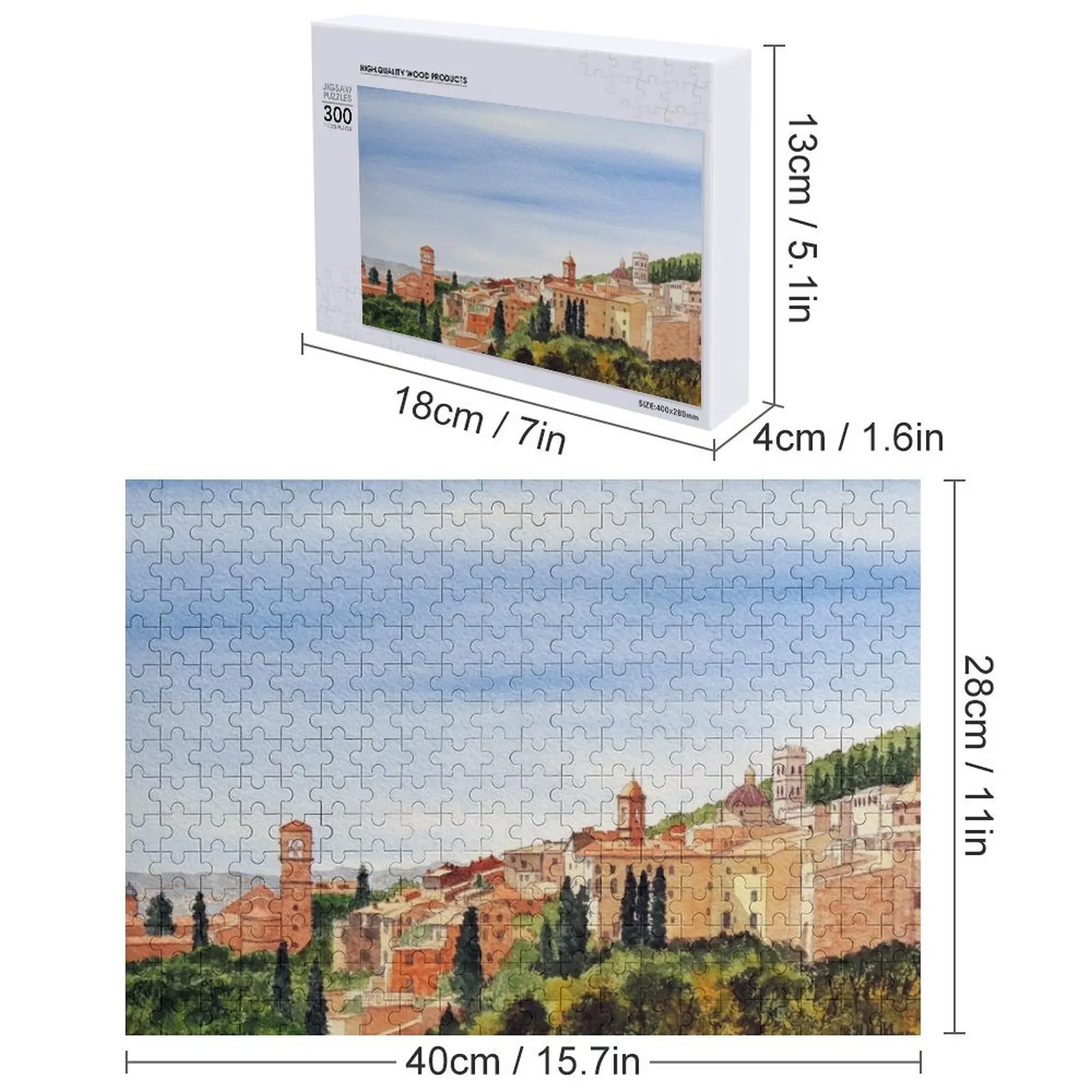 Assisi Itália com Basílica de São Francesco Quebra-cabeça Diorama Acessórios Foto Quebra-cabeça Personalizado