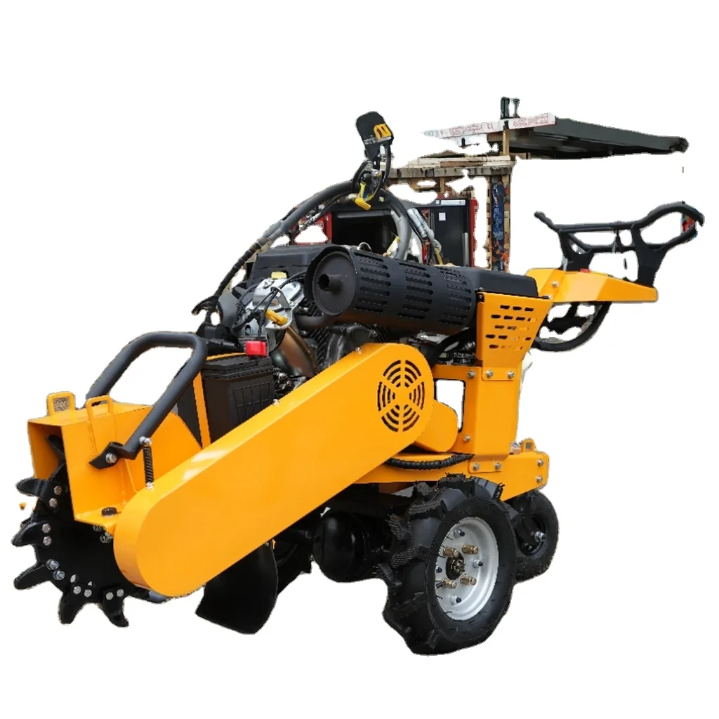 CE-Certified 740cc Twin-Cylinder Stump Grinder, 450mm Self-Propelled Tree Root Remover, Commercial-Grade, Aliexpress Hot