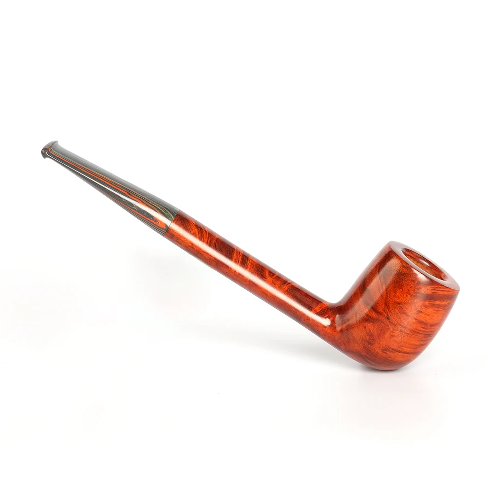 

MUXIANG Briar wood handmade tobacco pipe Heath wood Erica Arborea wood pipe Straight handle billiard ball 3mm pipe channel