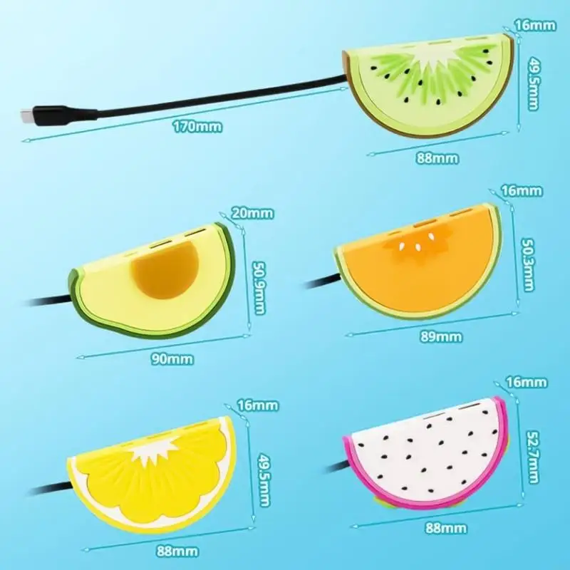 Adaptador extensión USB C con adaptador 2x USB3.0+Tipo C para dispositivos eficientes Tabletas tabletas para portátil