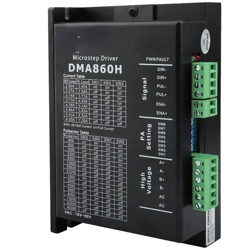 

Excellent Top Quality Hot SalesOriginal Dma860h Driver 18v-80vdc 2.4a-7.2a Microstep Driver Step Motor Driver