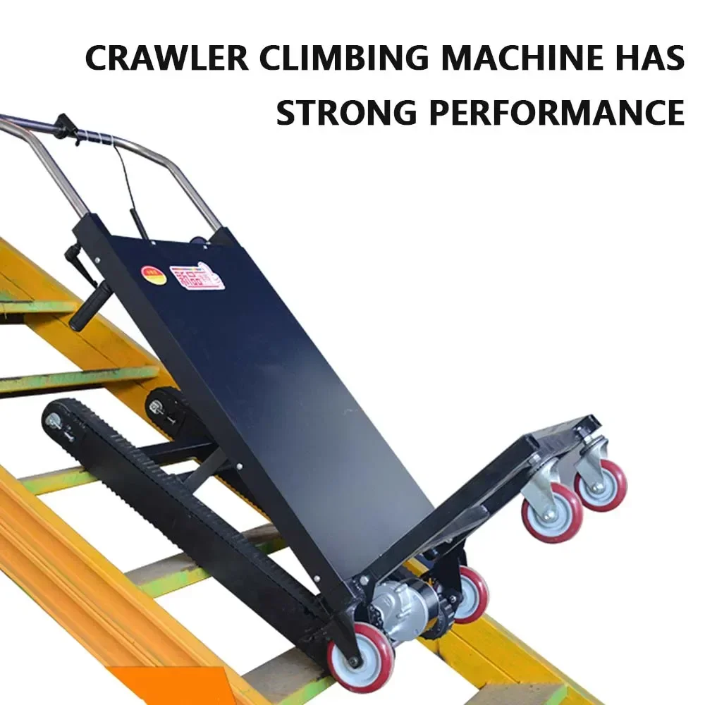 400KG Electric Stair Climbing Vehicle Cargo Handling Cart Crawler-type Up and Down Stair Climber Folding Hand Trolley 48V 72AH