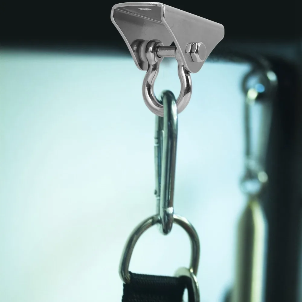 Stainless Steel Ceiling Mount Hook Supports up to 992lb 180° Rotation Yoga Hammock Hook Ceiling Buckle Mount