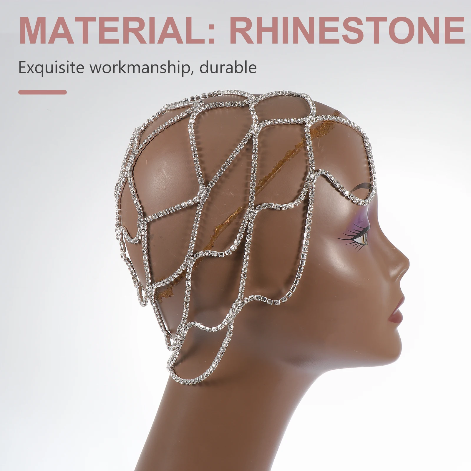 

Rhinestone Hair Chain Bridal Headpiece Women Wedding Hairband Elegant Shiny Bride Headwear Engagement Jewelry Hair Tool