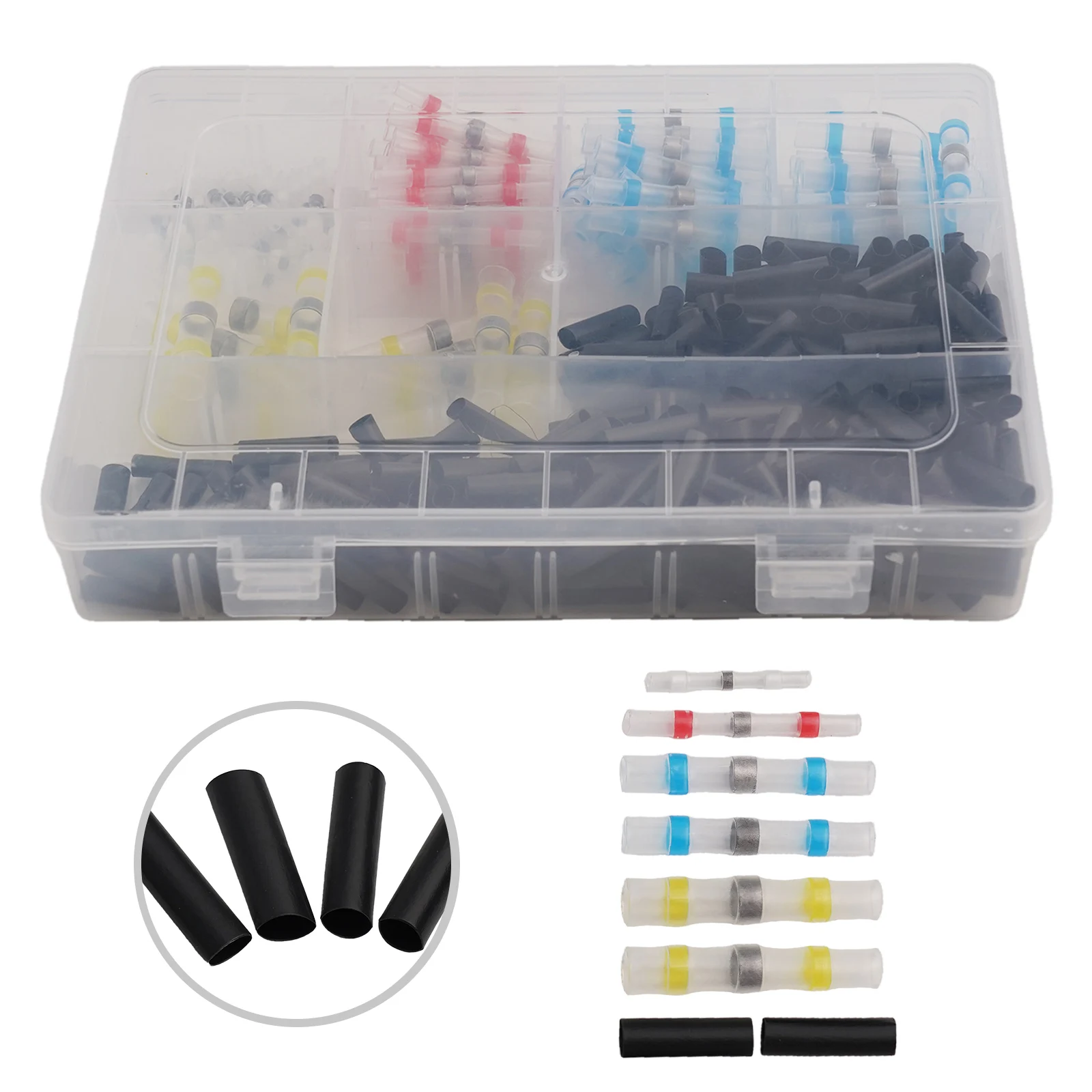 Butt Wire Connectors Heat Shrink Connectors Cable Inspection Molten Solder Polyolefin Tube For Cable Repair For Aerospace