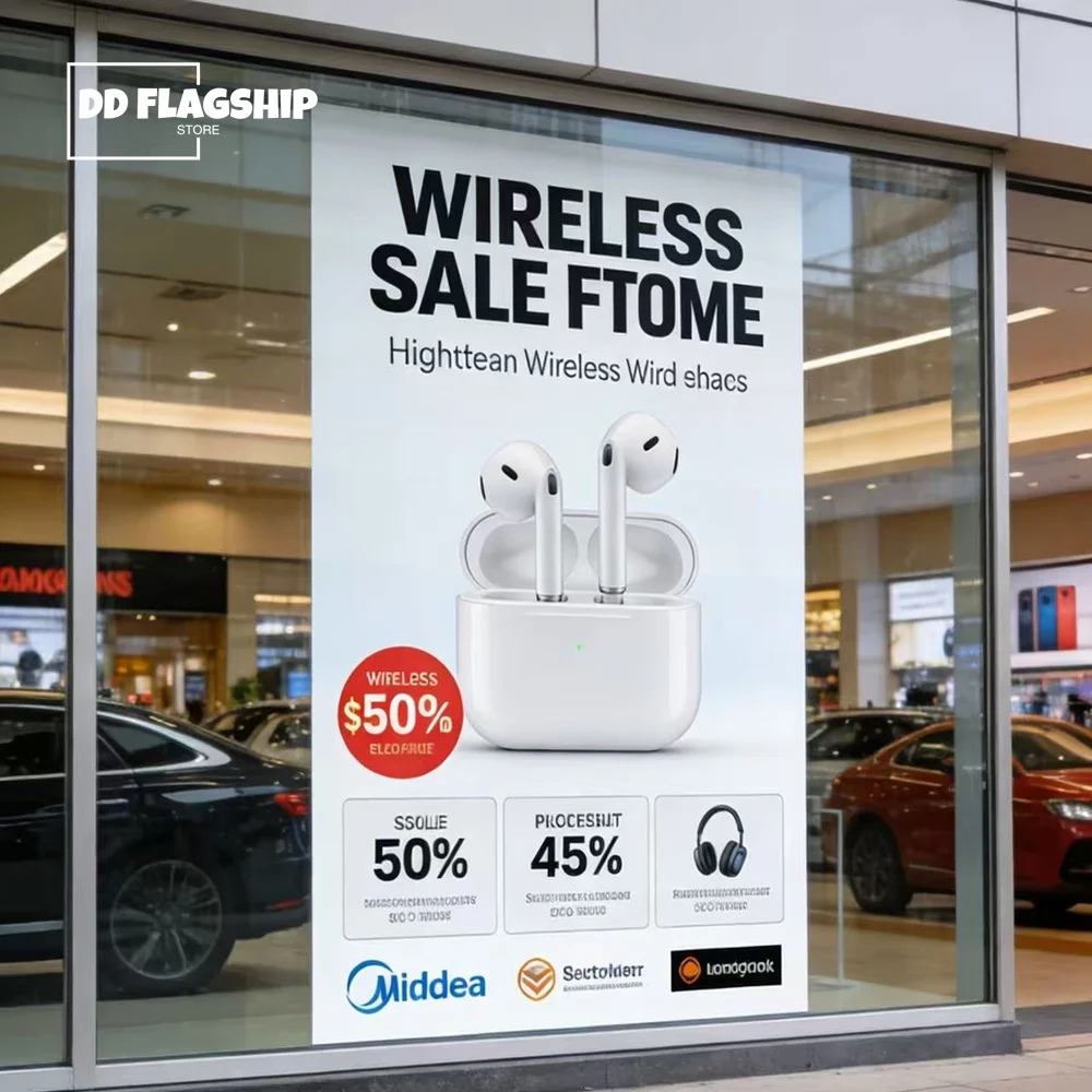 

Декоративные наклейки DD, рекламная пленка для окон с односторонней видимостью, пленка для конфиденциальности, печать изображений на стекле, печать логотипов, индивидуальный дизайн.