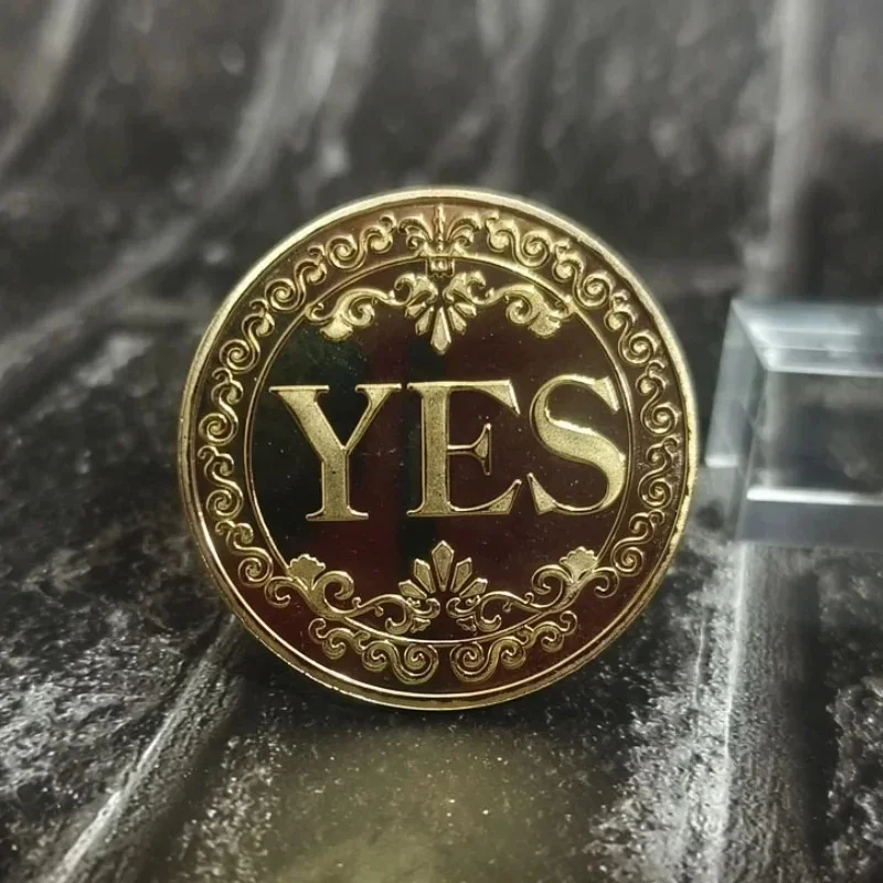 1/2/3/4Pcs Bronze Yes Commemorative Coin Souvenir Non-Currency Coins Game Prop Challenge Coins Collection Decoration Crafts