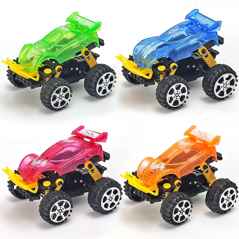 Transparente plástico praia buggy brinquedo para crianças, brinquedos educativos, mini simulação, puxar para trás carro, presente para o menino, 5pcs