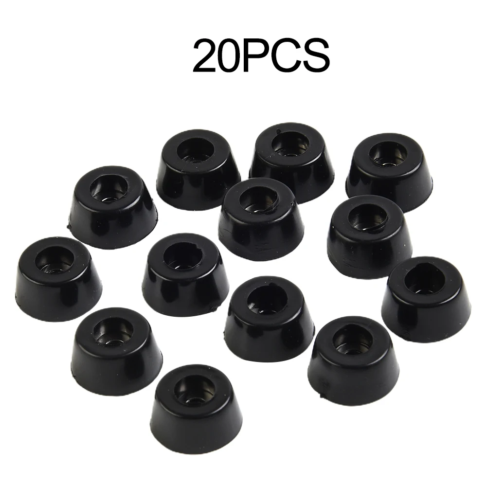 HOT Sale Useful Feet Leg Pads Floor Protectors 20pcs AntiScratch Black Cap Cover Mute Standing Steady Accessories