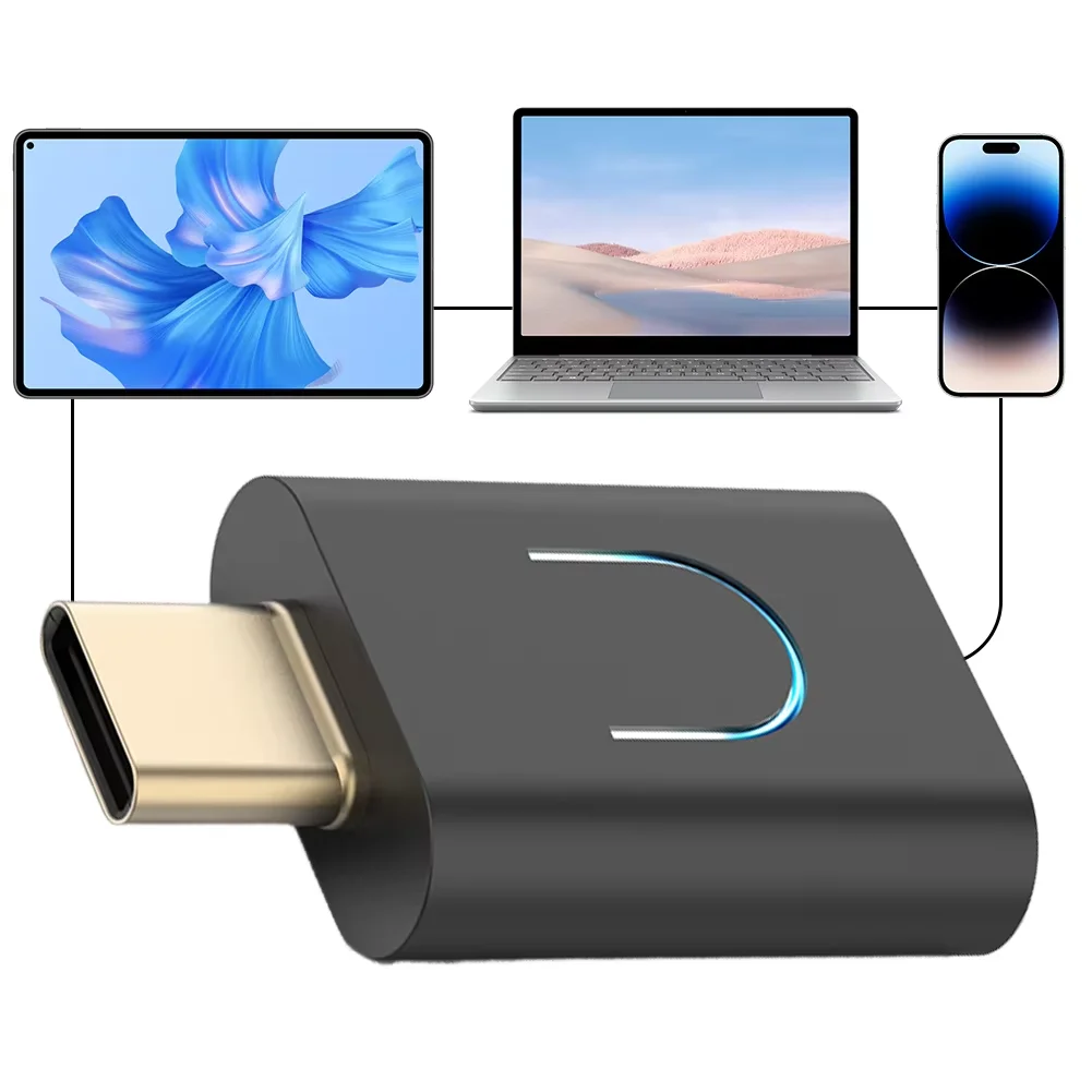 Bluetooth 5.4 Audio Transmitter aptX-Adaptive Type-C Wireless Stereo Music Adapter with Auracast for PC/Mac/PS4/5