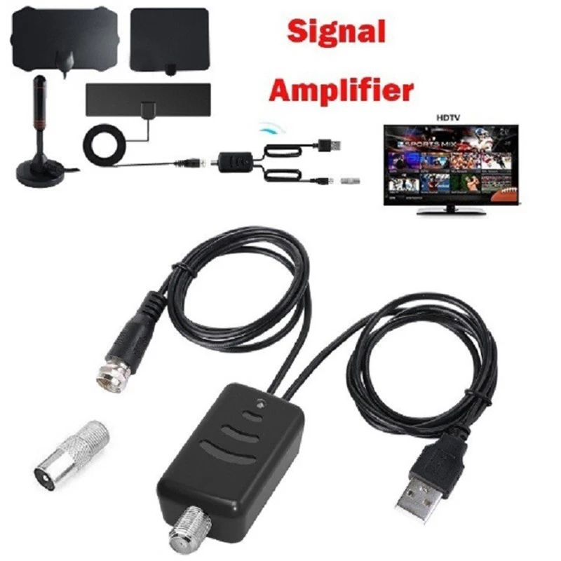 Amplificador De Sinal De Antena De TV Digital, realçador De Sinal, receptor De Alta Definição, 4K UHD