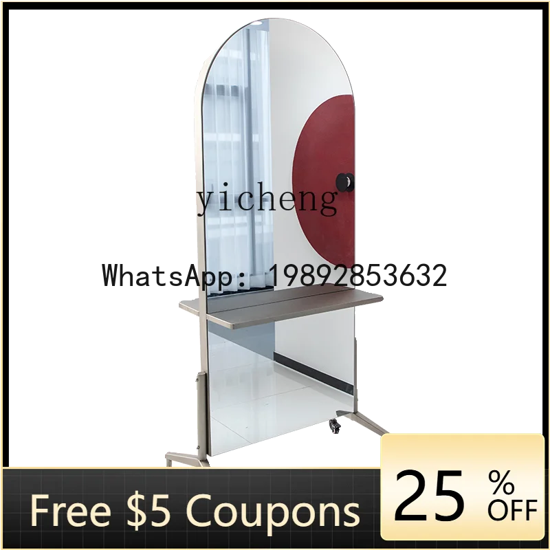 

H24 removable hair salon special barber mirror table barber shop hair single-sided wall-mounted mirror