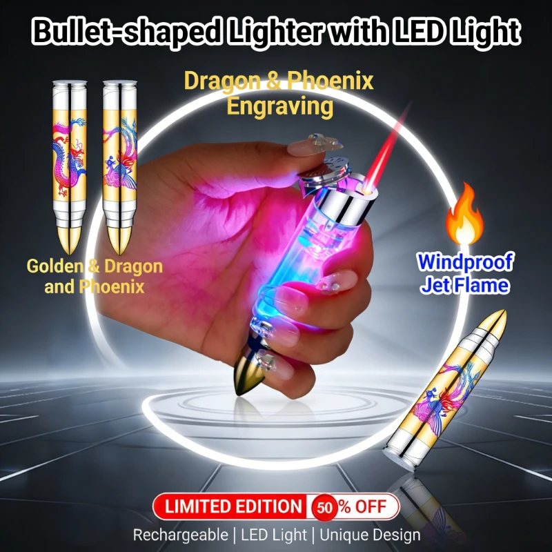 

New Transparent Lighter Colorful Light with Visual Window, Refillable Windproof Gas, Trendy Smoking Accessory & Gift for Men