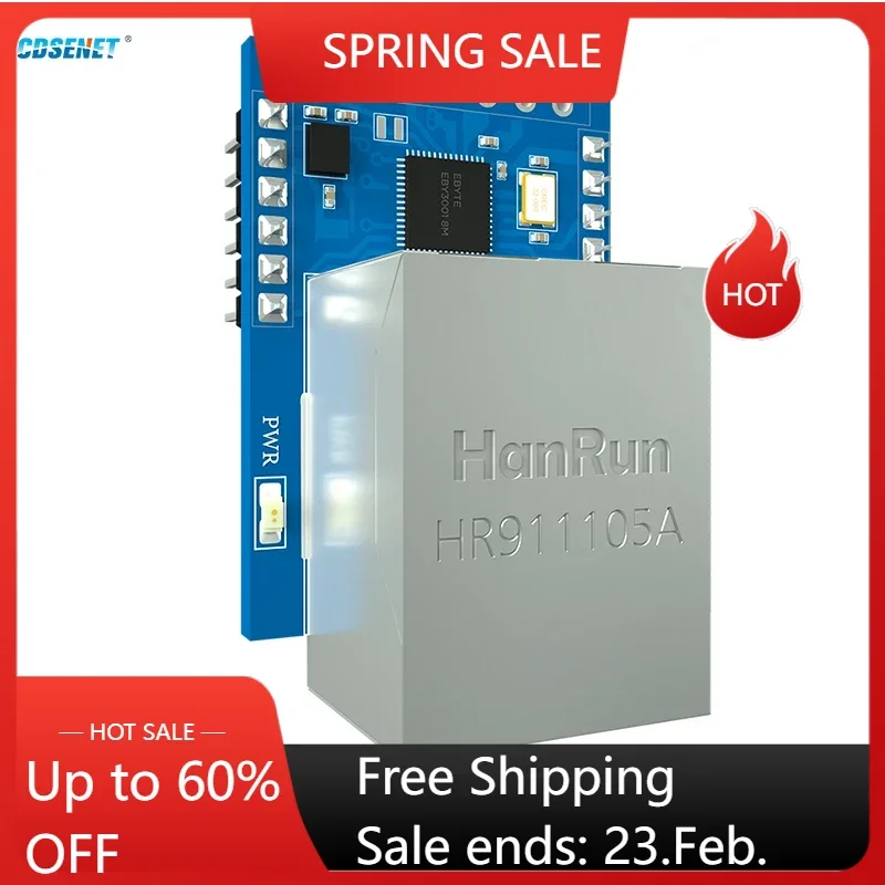 

UART Serial to Ethernet Module TTL to RJ45 CDSENET NT1-B Modbus Gateway Modbus TCP TO RTU MQTT Low Power