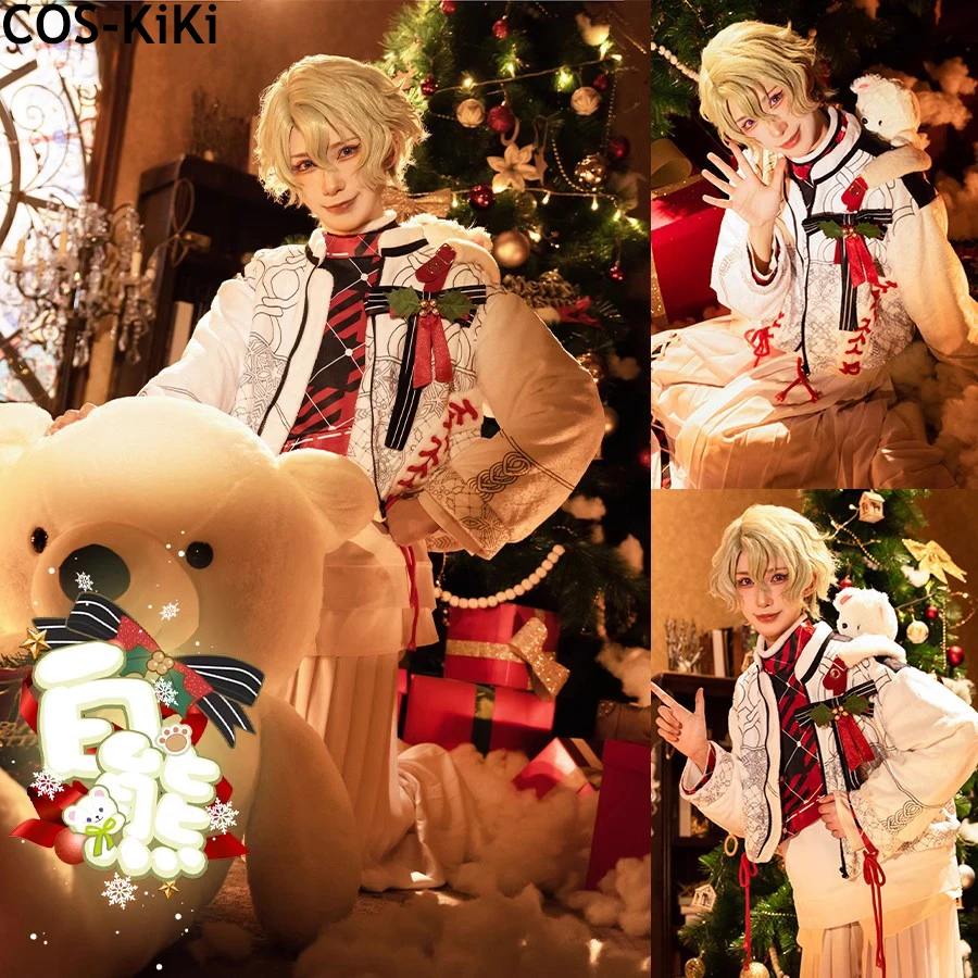 COS-KiKi Ensemble Stars Tomoe Hiyori/Tsukinaga Leo/Tsukinaga Leo/Aoba Tsumugi Game Suit Christmas Uniform Cosplay Costume