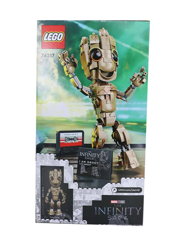 LEGO 76217 Super Heroes Marvel I am Groot Building Kit; Collectible Baby Groot Model for Play and Display; for Kids Aged 10+