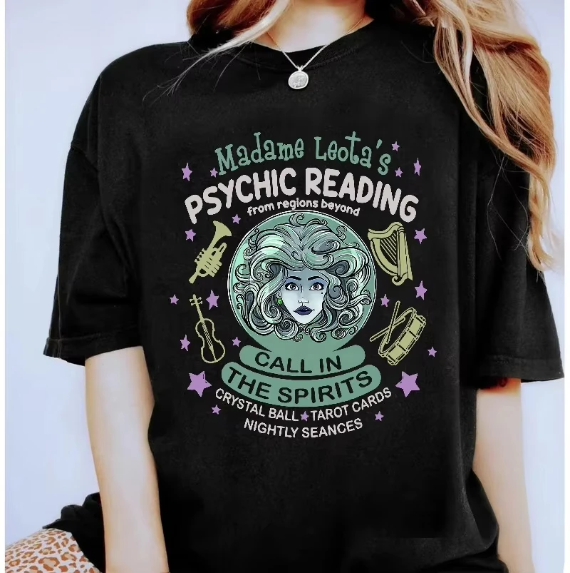 

Disney women men Halloween Madame Leota Haunted Mansion Shirt Psychic Readings Foolish Mortals Shirt