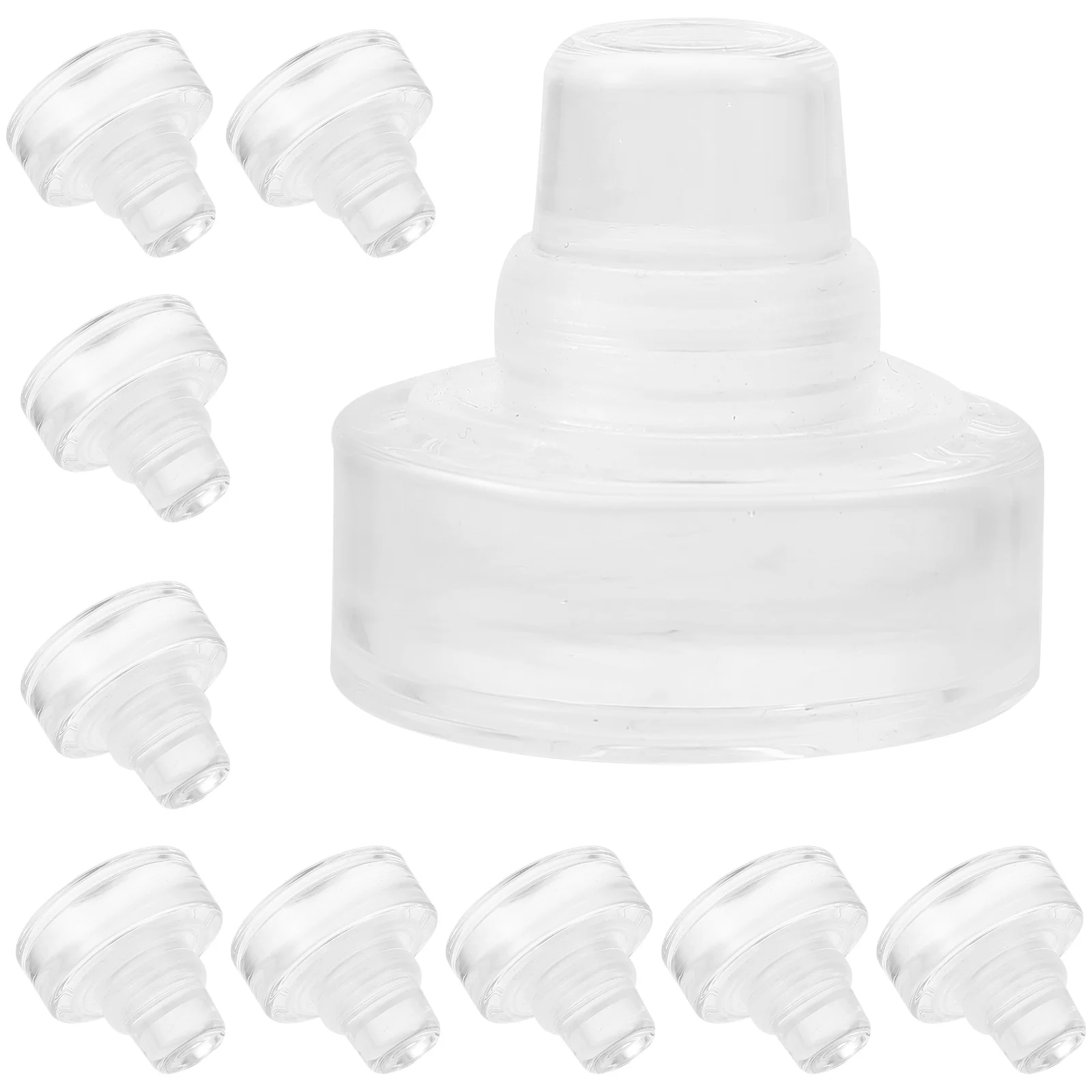 

10 Pcs Cork Bottle Cap Bottles Sealing Plug Beverage Stopper DIY Crafts for Silica Gel Mini Glass Plugs