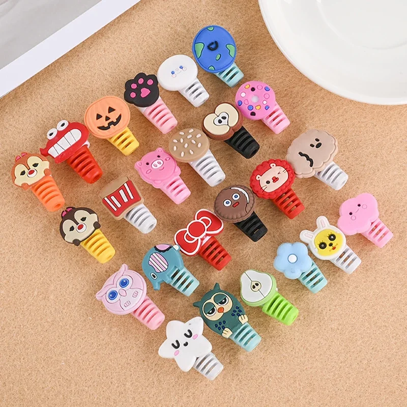 Cartoon Animal Charger Cable Sleeve For USB Charging Data Wire Protection Cover Case For Data Line Cable Winder Clip