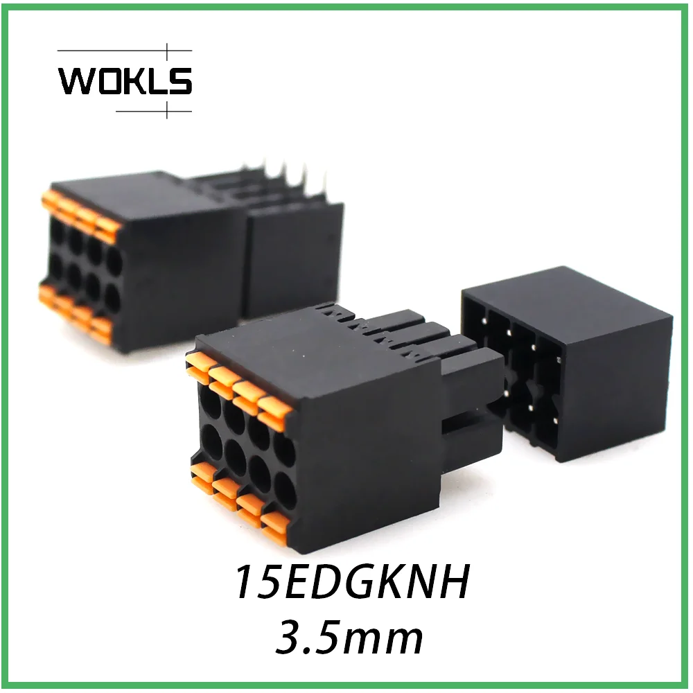 Image of 5Set 15EDGKNH KF2EDGKS 3,5 mm Doppelschicht-Feder-Plug-in-Leiterplattenklemmenblock 2EDGSR Schwarzer Anschluss