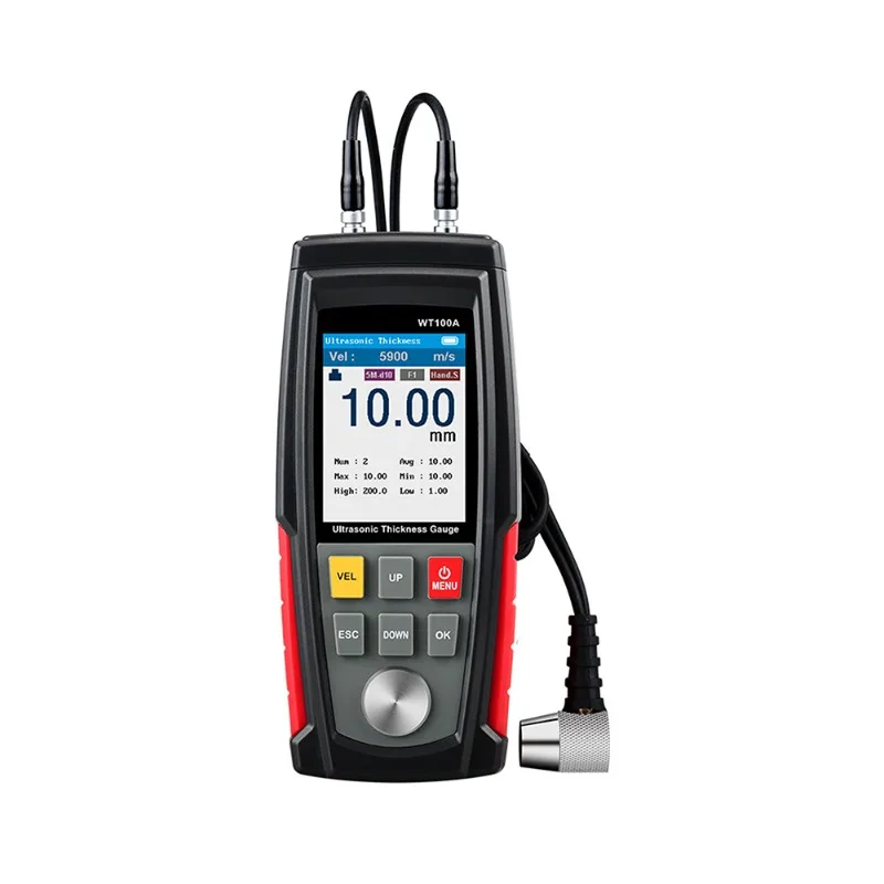 

Ultrasonic Thickness Meter - 1.00-225.0mm Measuring Range, Color Display with Adjustable Brightness, USB-Rechargeable - Features