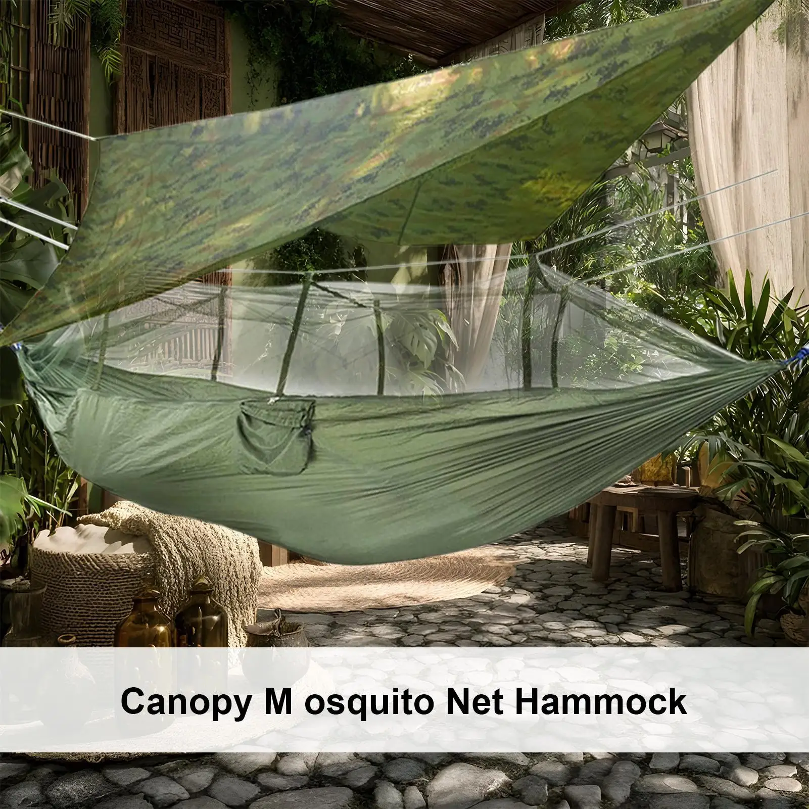 Camping Hammock Net Waterproof Roof Fly Net Netting Waterproof Protective Mesh For Fishing Patio Backyard Garden Outdoor