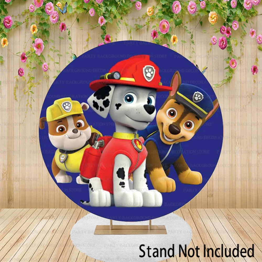 

Rubble Paw Patrol Fire Dog Marshall Traffic Police Chase Rocky Boys Birthday Party Backdrop Backdrop Baby Shower Background