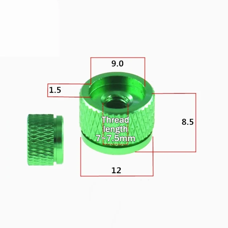 5pcs M3 M3.5 M4 6#-32 6061 Aluminum Colorful Hatching Knurled Thumb Nut Hand Tighten Nut Blind Hole Computer Case Nuts PC Parts