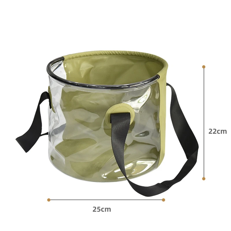 Durable Multi Portable Basins Waterproof Collapsible Sink Bucket Travel Basin Camping Hiking Storage Bucket 10L