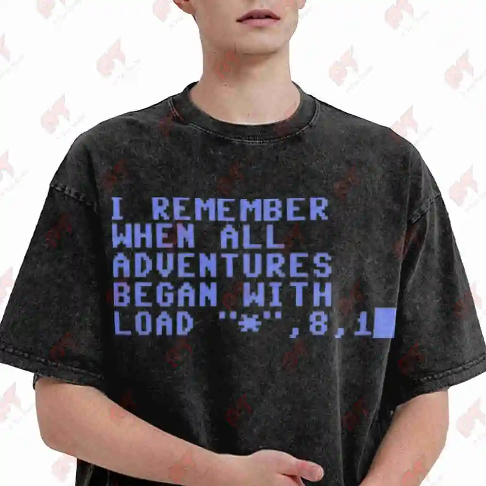 Commodore 64 C64 Retro Gaming Vintage Washed Tee Pure Cotton T-Shirt