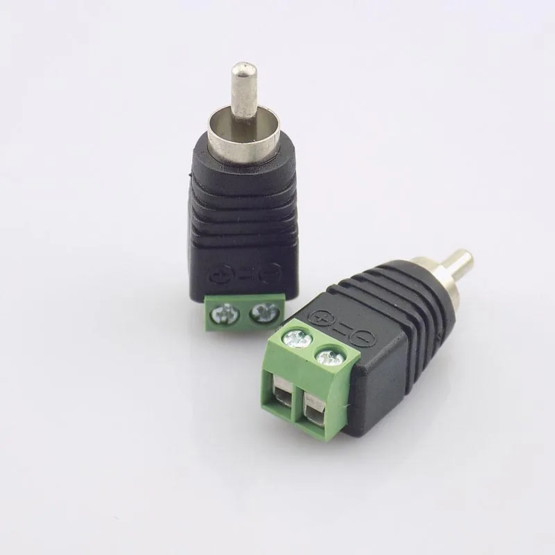 100 szt. Złącze Coax Cat5 RCA Adapter wtyczka AV koncentrycznego BNC UTP złącze kamery wideo Balun RCA przejściówka L19