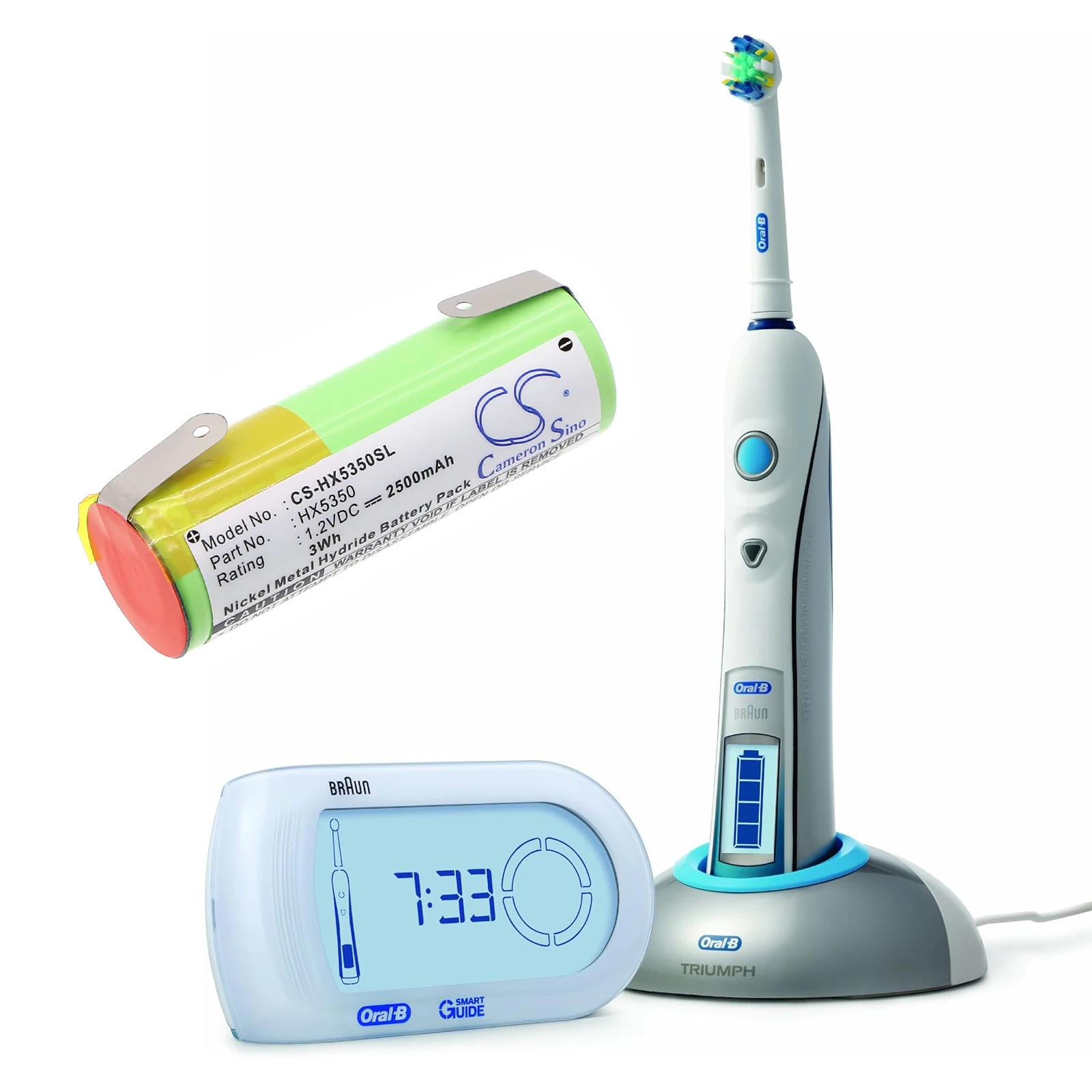 

Toothbrush Battery For Braun:233.8008860,Triumph 9900,Serien 3D White,Oxyjet,Profeesional Care,Sonic Complete,Triumph,TriZone