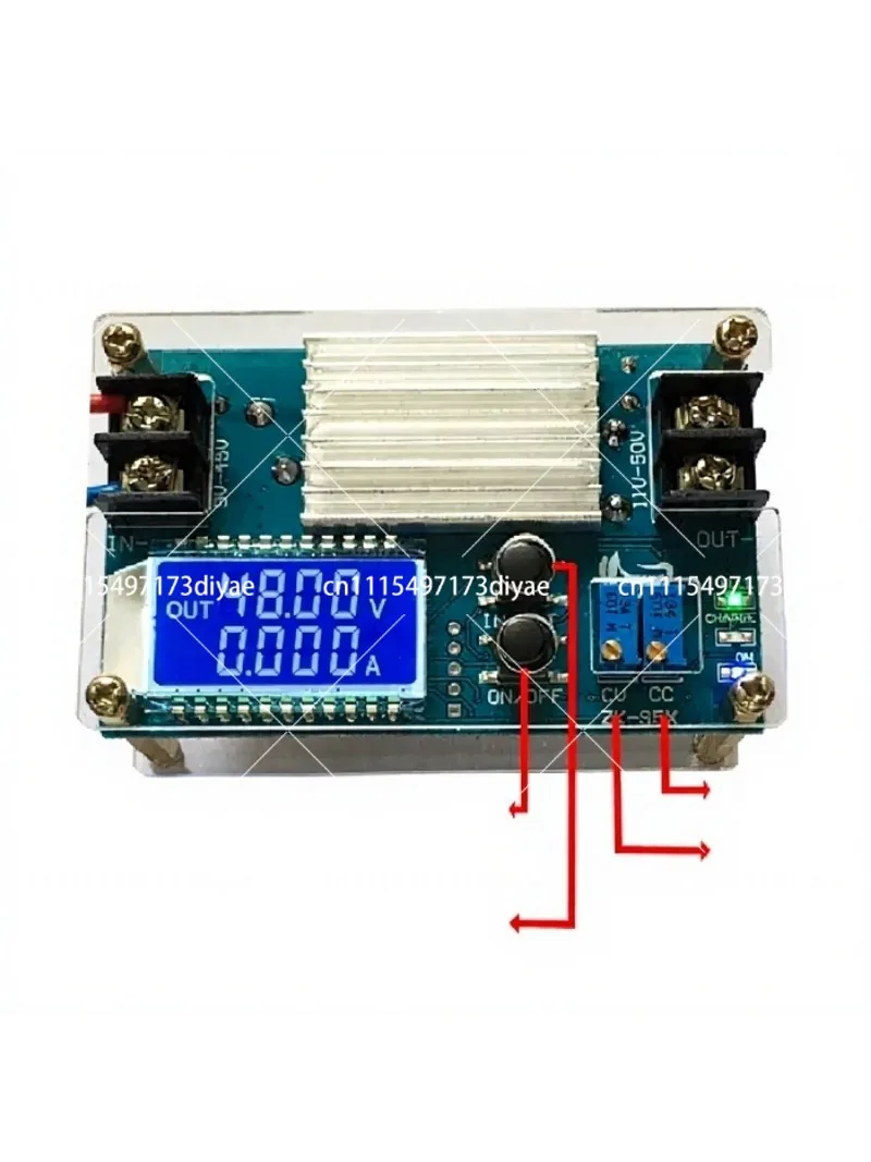 DC Boost Converter CC CV 9-45V 5A Adjustable Regulated Power Supply Module with Voltmeter Ammeter