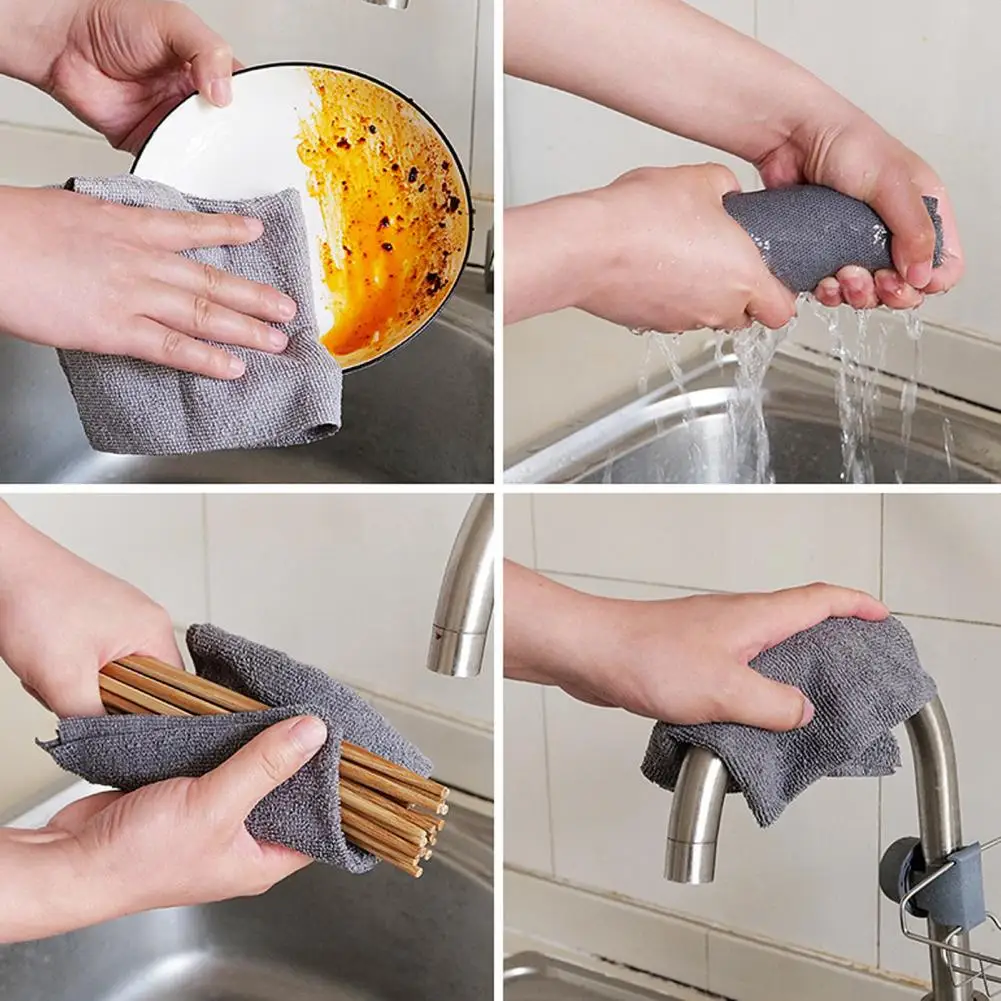 Easy Tear-off Towels Quick-drying Microfiber Cleaning Cloth Roll for Kitchen House Car Reusable Tear-off Washable Dust Rags