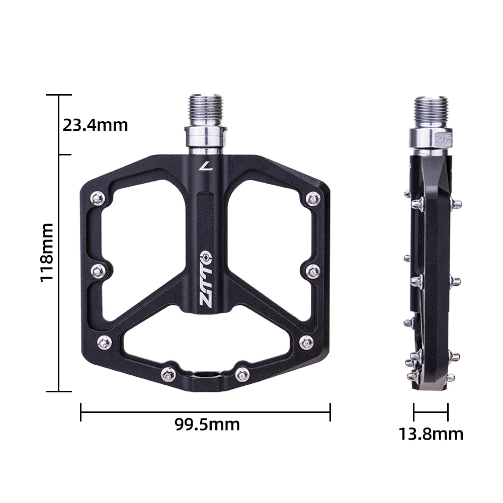 ZTTO MTB Ultralight Flat Pedal CNC Aluminum Alloy AM Enduro Bike Smooth Bearings 9/16 Thread  For Gravel Mountain Bike JT07