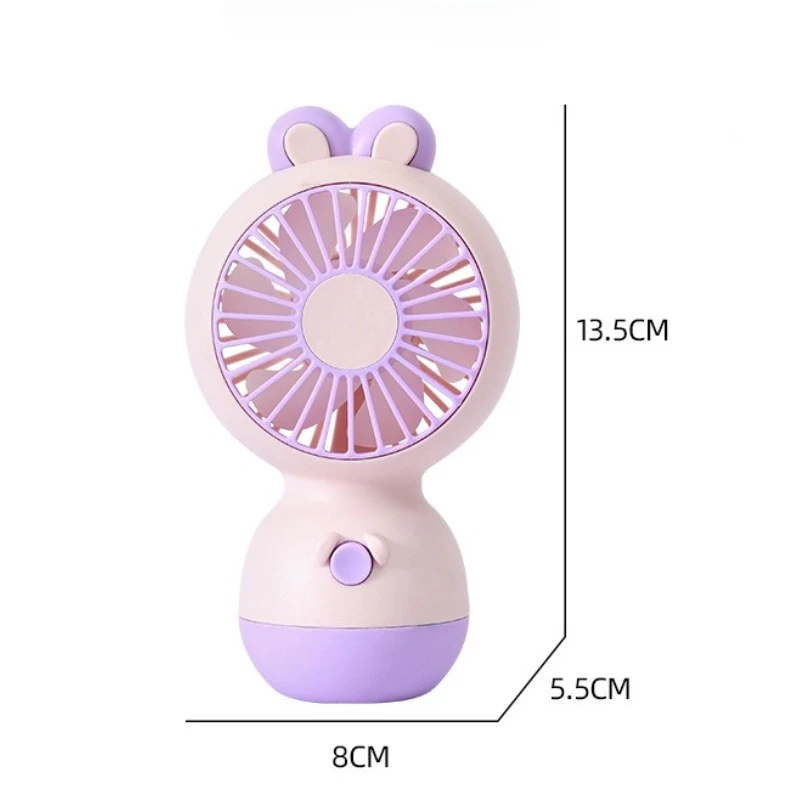 2025 New Desktop Small Fan Color Blocking Splicing Portable Cute Bunny Desktop Large Wind Fan Essential for Summer Coolness