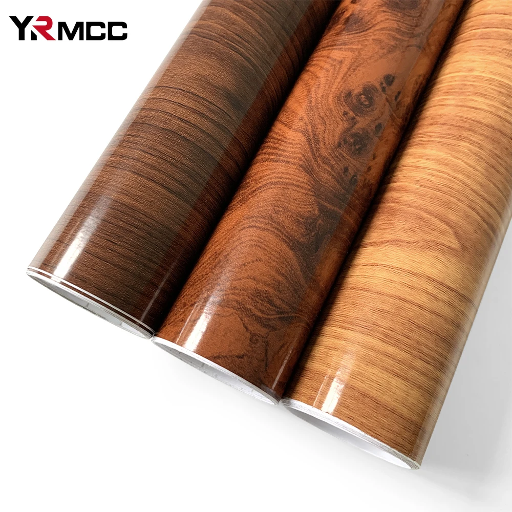 Wood Grain Car Stickers Interior PVC Wood Grain Textured Stickers Protective Vinyl Sticker Decal Wrap Film Styling Car Stickers