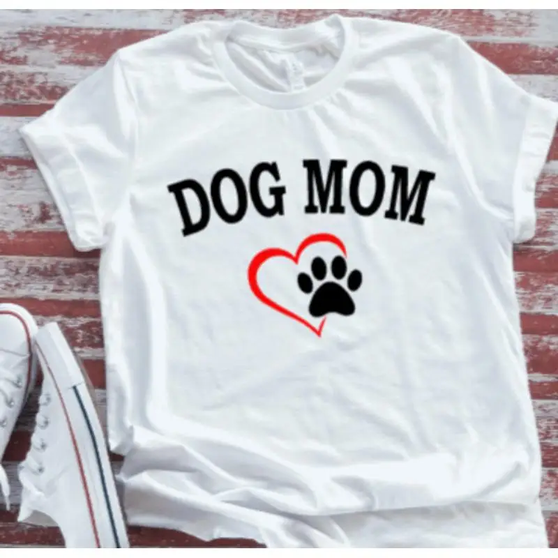 

Белая футболка Dog Mom
