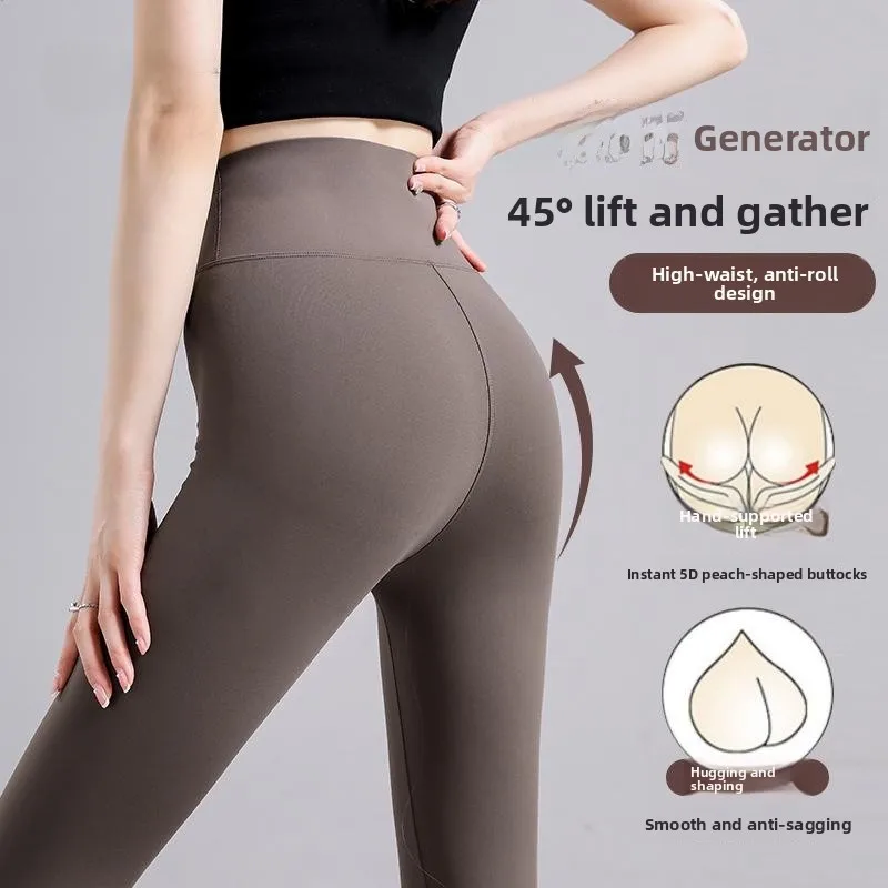 スリムフィットヨガパンツ女性の薄いハイウエストスポーツフィットパンツ小さいサイズタイトパンツ9点ポリエステル繊維