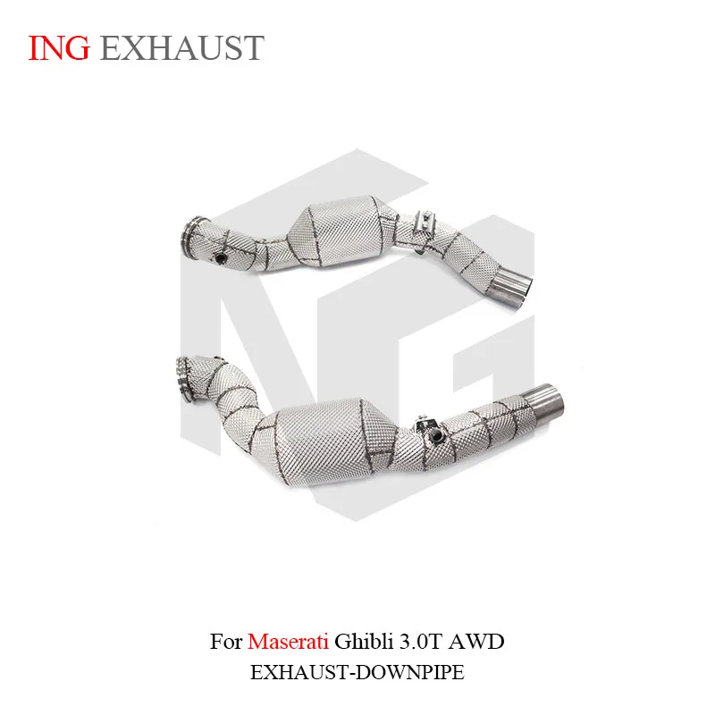 

ING Exhaust System High Flow Performance Downpipe For Maserati Ghibli 3.0T AWD Car Accessories With Cat Pipe