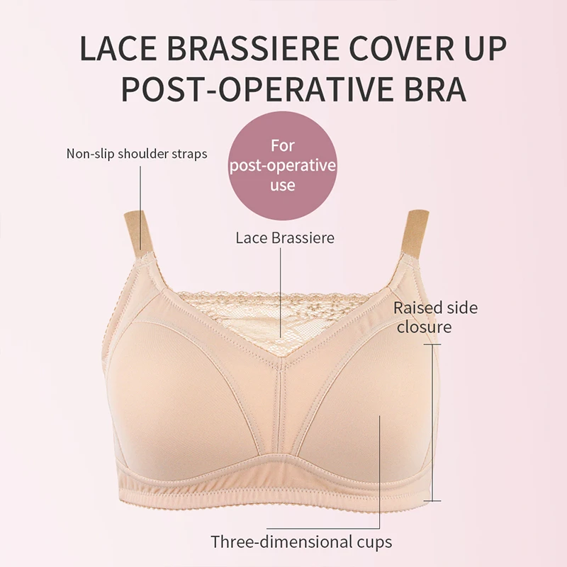 LERVANLA 6030 Ladies Bra Silicone Breast Form Artificial Breast Bra for Prosthesis Mastectomy